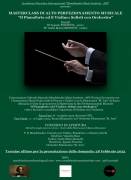 Master Class di Alto Perfezionamento Musicale "Il Pianoforte ed il Violino: Solisti con Orchest