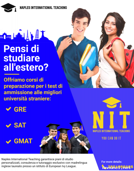 Corsi per test di ammissione SAT, GMAT o GRE
