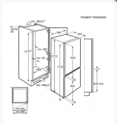 frigo Electrolux ,Combi , ventilato  no Frost , 280 litri 