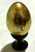 Russo Pasqua Uovo in legno Religioso Madonna Vergine Maria con Supporto