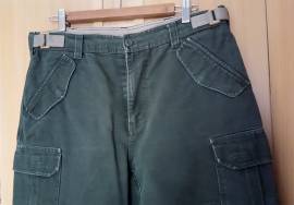 PANTALONE CARGO IN COTONE INVERNALE  VERDE MILITARE