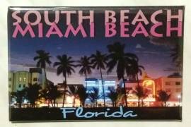 South Beach Miami Florida Magnete da frigorifero ricordo viaggio Souvenir nuovo
