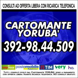 YORUBA' effettua consulti di Cartomanzia al telefono - Il Cartomante YORUBA'