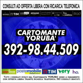 YORUBA' effettua consulti di Cartomanzia al telefono - Il Cartomante YORUBA'