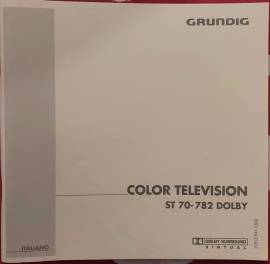 LIBRETTO D'ISTRUZIONI COLOR TELEVISION GRUNDING ST 70-782 DOLBY COME NUOVO