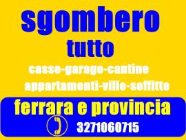 sgombero appartamente case garage cantine ferrara 3271060715