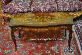 Tavolino da salotto stile Luigi XV intarsiato