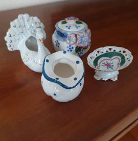 Set di 4 portagioie/portaoggetti in ceramica vintage