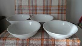 4 piatti a fondina in porcellana bianca marchio SATURNIA