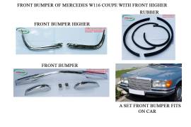 Mercedes W116 coupe bumpers EU style (1972-1980)