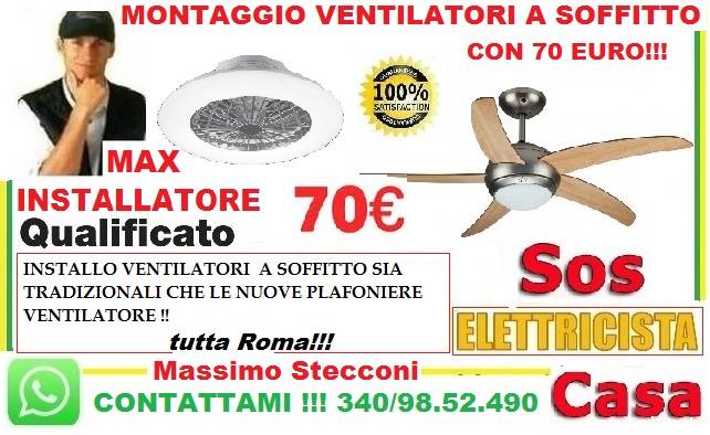 Ventilatore a soffitto elettricista Massimo Stecconi