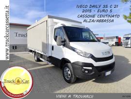 RIF.1295 IVECO DAILY 35 C 21 – 2015 – CASSONE CENTINATO ALZA/ABBASSA – EURO 5