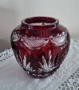Vaso in cristallo al piombo con intagliatura a mano, provenienza Germania anni ‘70. Condizioni perfe Vaso in cristallo al piombo con intagliatura a mano, provenienza Germania anni ‘70. Condizioni perfe
