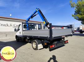 RIF.1266 IVECO DAILY 35 C 16–2022–CASSONE RIBALTABILE TRILATERALE+GRU NUOVA DN 3 SFILI IDRAULICI-€ 6