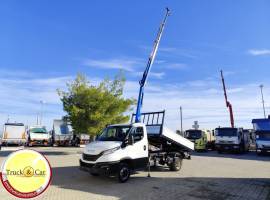 RIF.1266 IVECO DAILY 35 C 16–2022–CASSONE RIBALTABILE TRILATERALE+GRU NUOVA DN 3 SFILI IDRAULICI-€ 6