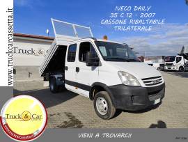 RIF.1194 IVECO DAILY 35 C 12 – 2007 – DOPPIA CABINA – CASSONE RIBALTABILE TRILATERALE – EURO 4