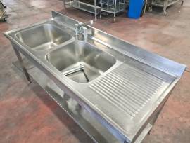 LAVATOIO DOPPIA VASCA E RUBINETTERIA USATO 