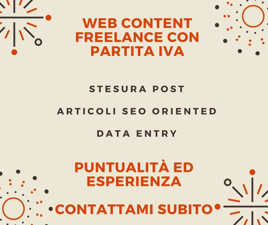 Articolista e data entry freelance