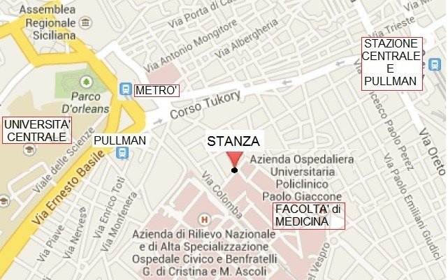 STANZA SINGOLA ZONA POLICLINICO - UNIVERSITA' CENTRALE