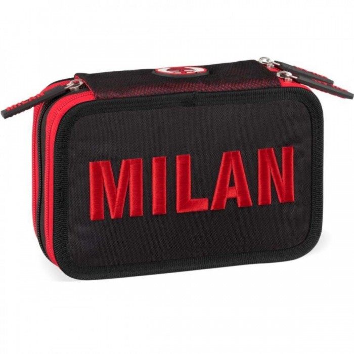  ASTUCCIO UFFICIALE MILAN COMPOSTO DA 3 SCOMPARTI NUOVO ORIGINALE