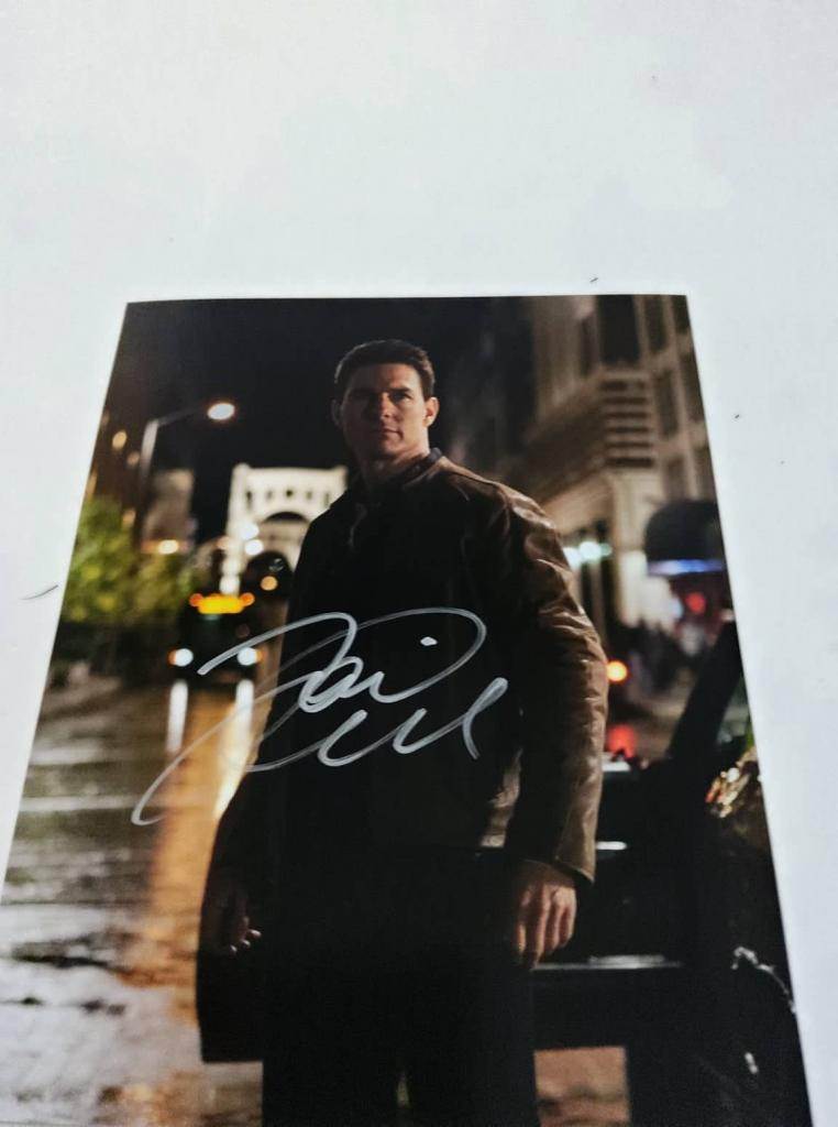 FOTO Tom Cruise Jack Reacher Signed + COA Photo Tom Cruise Jack Reacher Autografato Signed