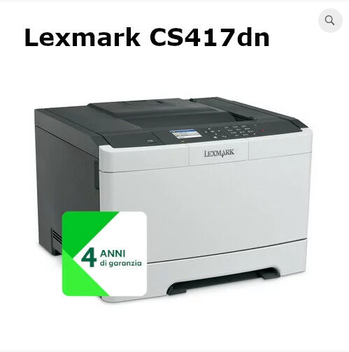 Stampante Lexmark CS417dn Colori A4 - laser/LED - Fronte/Retro