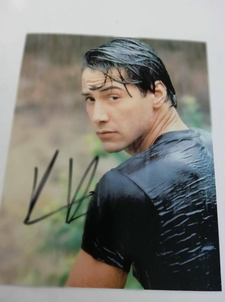 FOTO FOTO KEANU REEVES Autografato Signed + COA Photo KEANU REEVES Autografato Signed