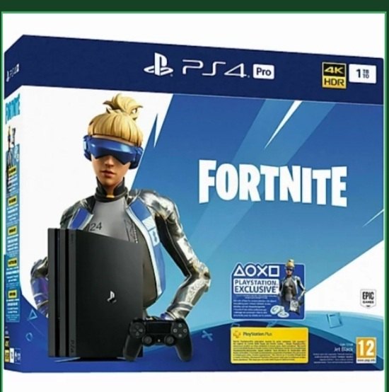 PS4 PRO 1TB JET BLACK + FORTNITE DOWNLOAD - SONY - HDR - 4K - CUH-7216B - ITALIA