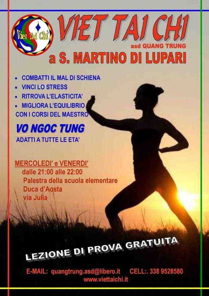 GINNASTICA DOLCE- VIET TAI CHI - AUTODIFESA- VIET VO DAO- S. MARTINO DI LUPARI