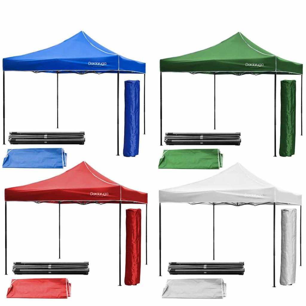 GAZEBO RICHIUDIBILE 3X3 M PIEGHEVOLE A FISARMONICA MERCATO TENDONE CON SACCA TOP