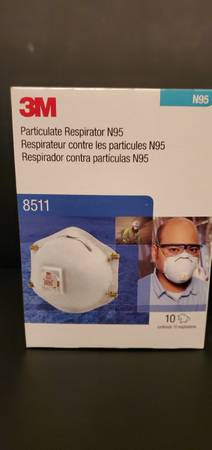 3M 8511 N95 NIOSH Protezione respiratoria antiparticolato 1 Scatola 10