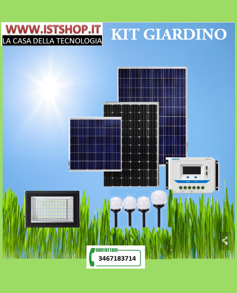 Pannello solare per il giardino kit completo