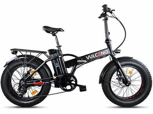 fat bike vulcano 20° 250w disponibile nera o bianca