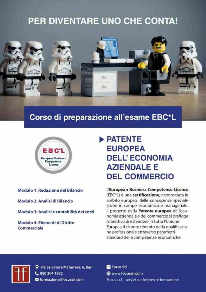 Corso di preparazione all’esame EBC*L PATENTE EUROPEA DELL’ ECONOMIA AZIENDALE E DEL COMMERCIO