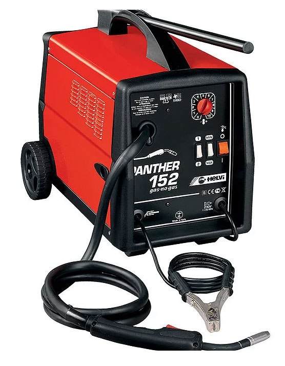 Saldatrice a filo continuo portatile potenza 2,4 KVA modello PANTHER 152 HELVI