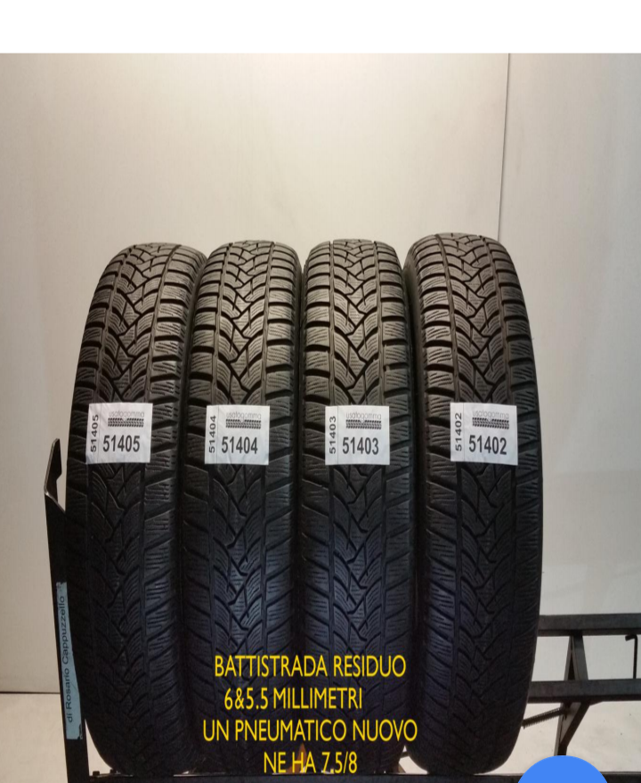 4 Gomme invernali Dunlop 215 60 16 70-80%