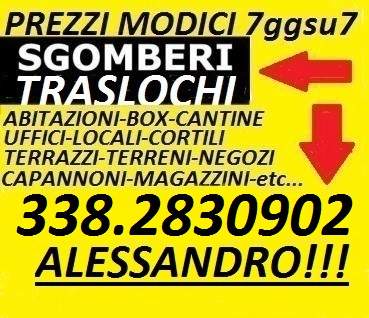 TRASLOCHI DI OGNI GENERE E LUOGO ESEGUIAMO OVUNQUE TRASPORTI E SGOMBERI 7GG SU7