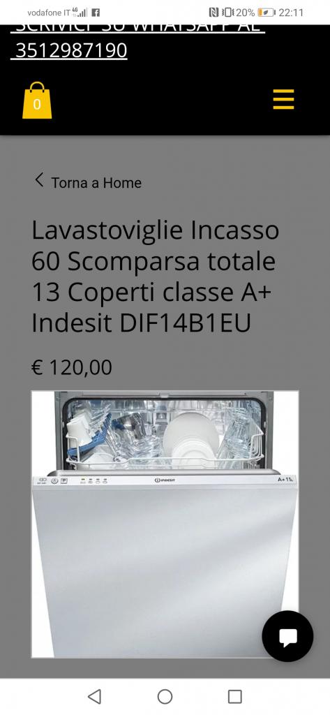 Lavastoviglie nuova perfette condizioni 