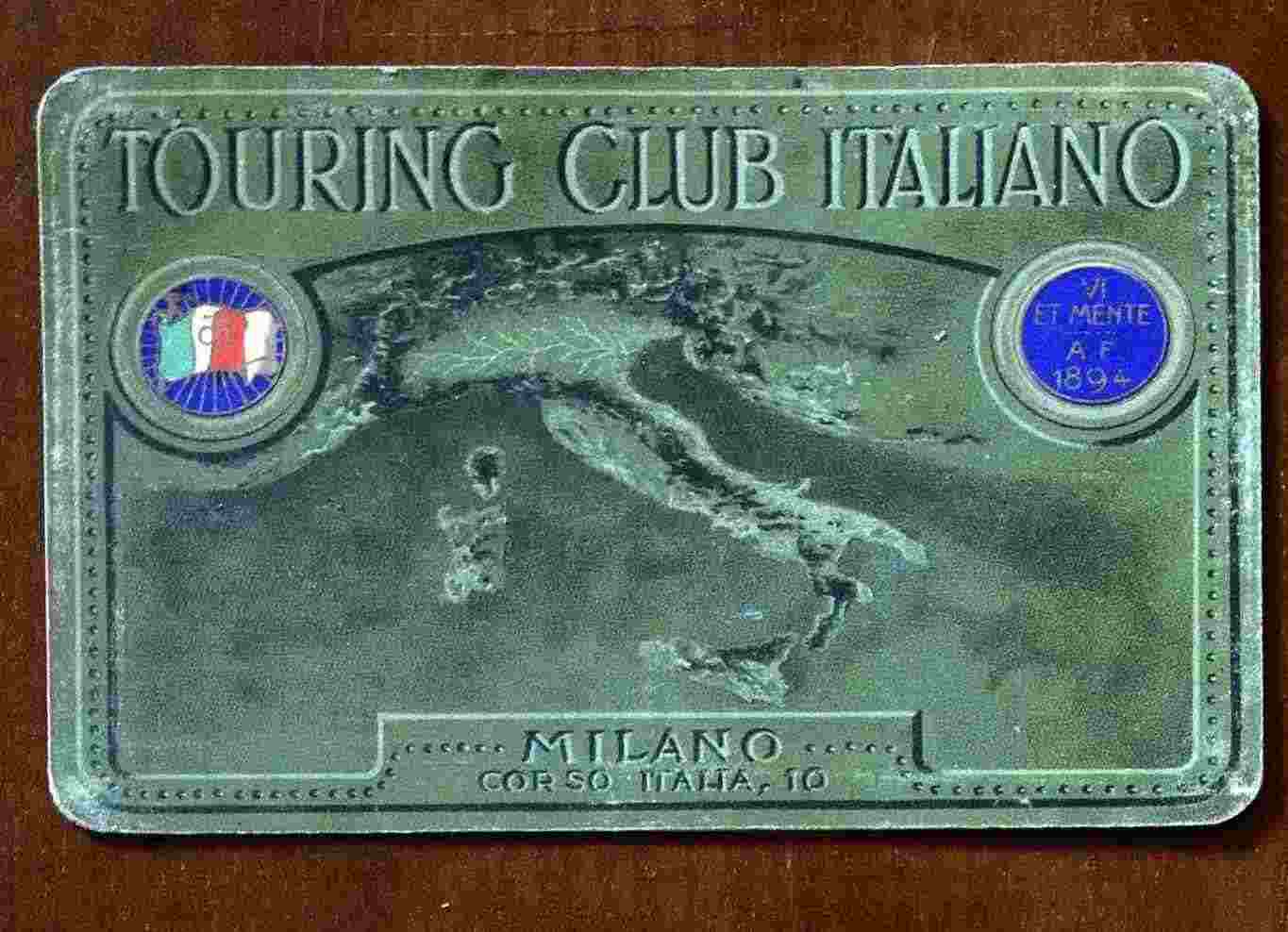 Tessera Originale di Socio del Touring Club Italia del 1936. 