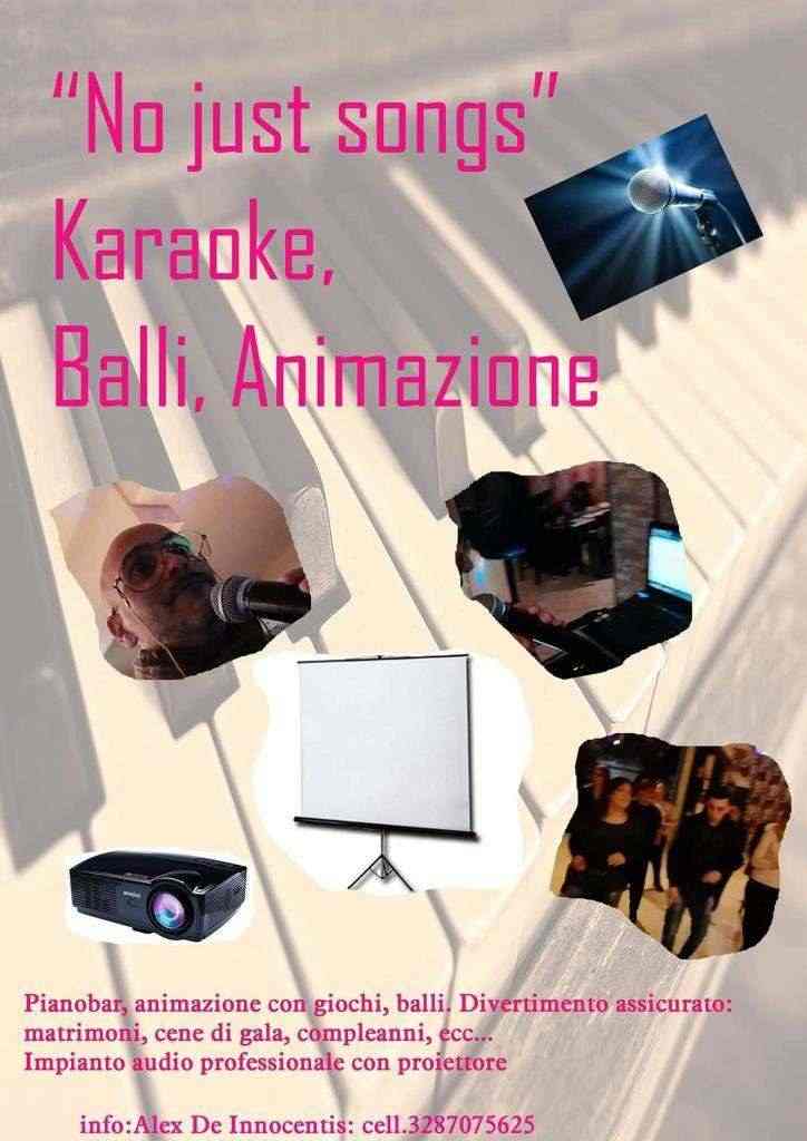 Piano show live, Karaoke, animazione 