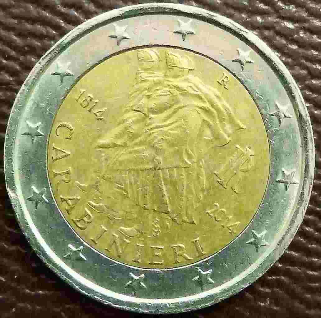 2 euro  &quotAnniversario dell'arma dei CARABINIERI" - 1814/2014