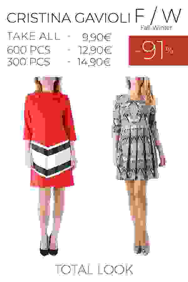 STOCK 117 TOTAL LOOK CRISTINA GAVIOLI - OLIVIA HOPS - REBECCA F/W