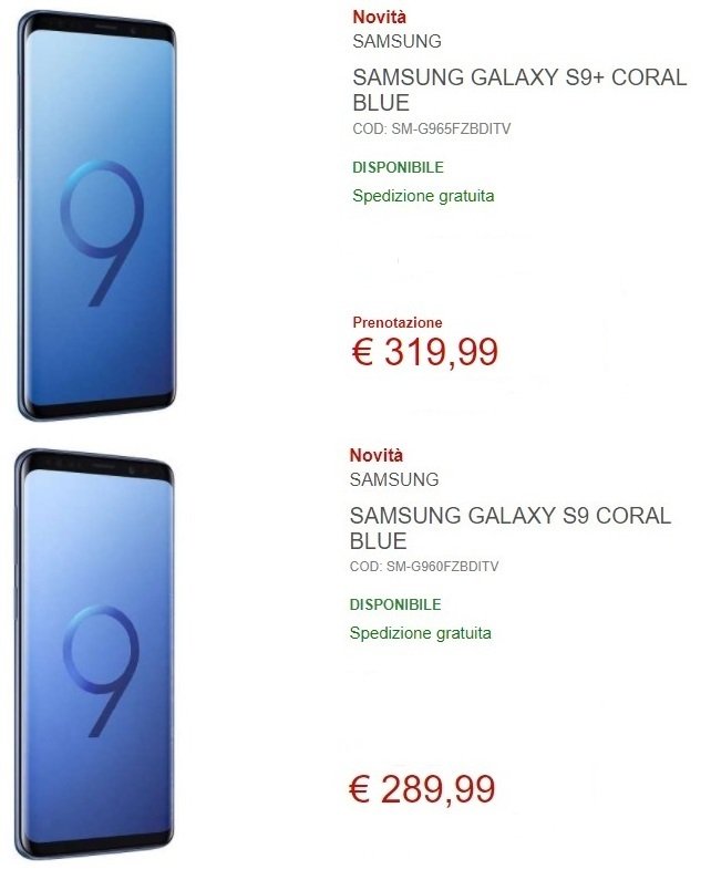 Samsung S9PLUS o S9 NUOVI - ORIGINALI - CON GARANZIA IT