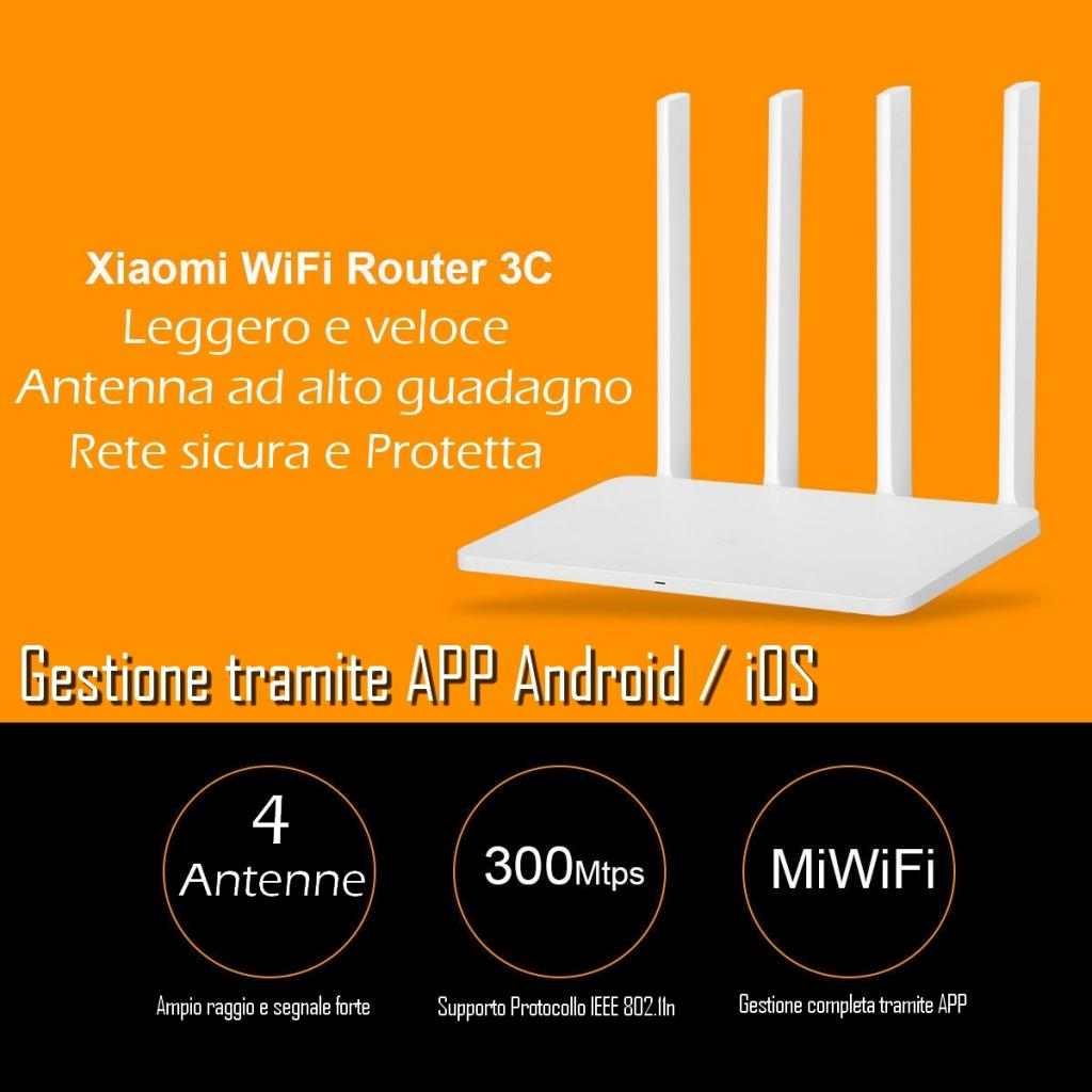 Router WiFi 4 antenne Xiaomi Mi Router Mini 3C