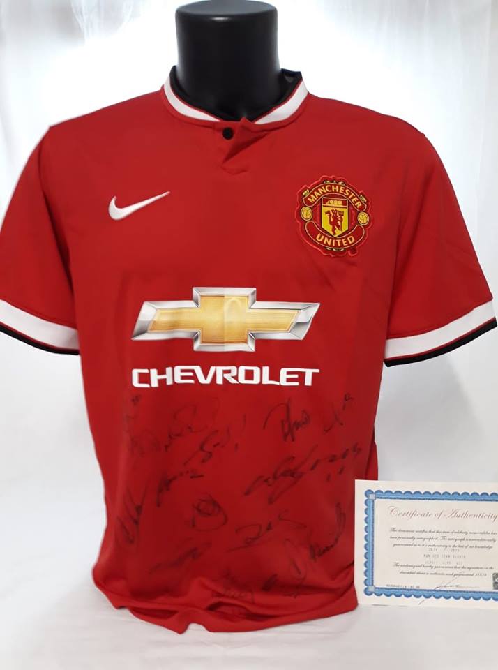Manchester United Autografata Jersey Signed From ALL TEAM Man Utd Firmata da tutta la squadra