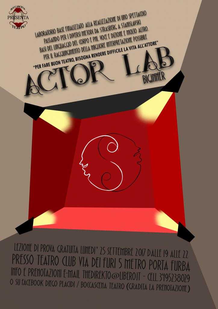 ACTOR LAB laboratorio finalizzato alla realizzazione di uno spettacolo