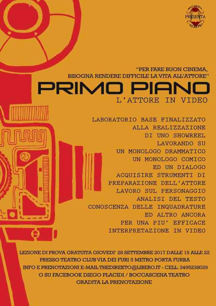 PRIMO PIANO l'attore in video