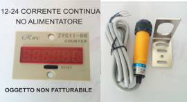 Contaimpulsi + sensore infrarosso 12 VDC contapezzi ,conta impulsi con reset