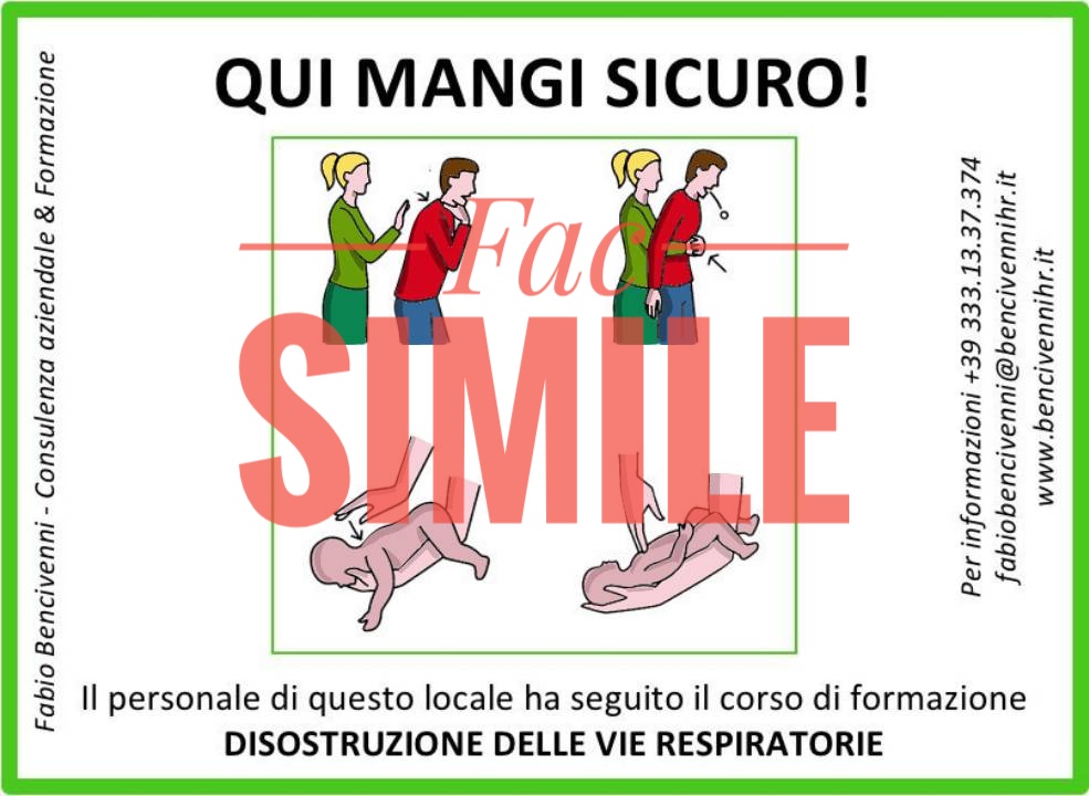 Corso di formazione sulla disostruzione vie respiratorie