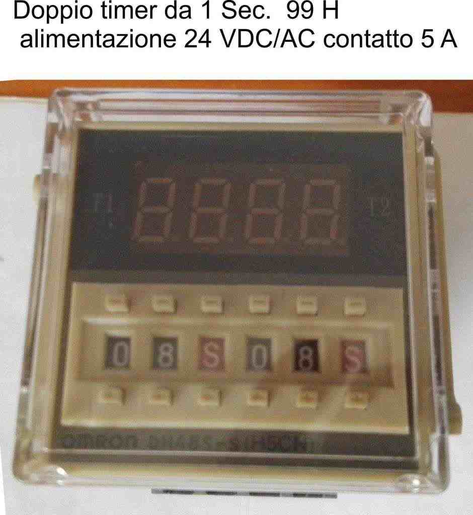 Temporizzatore Timer PROGRAMMABILE DH48S 24V AC/DC  da 0,1 S a 99 H